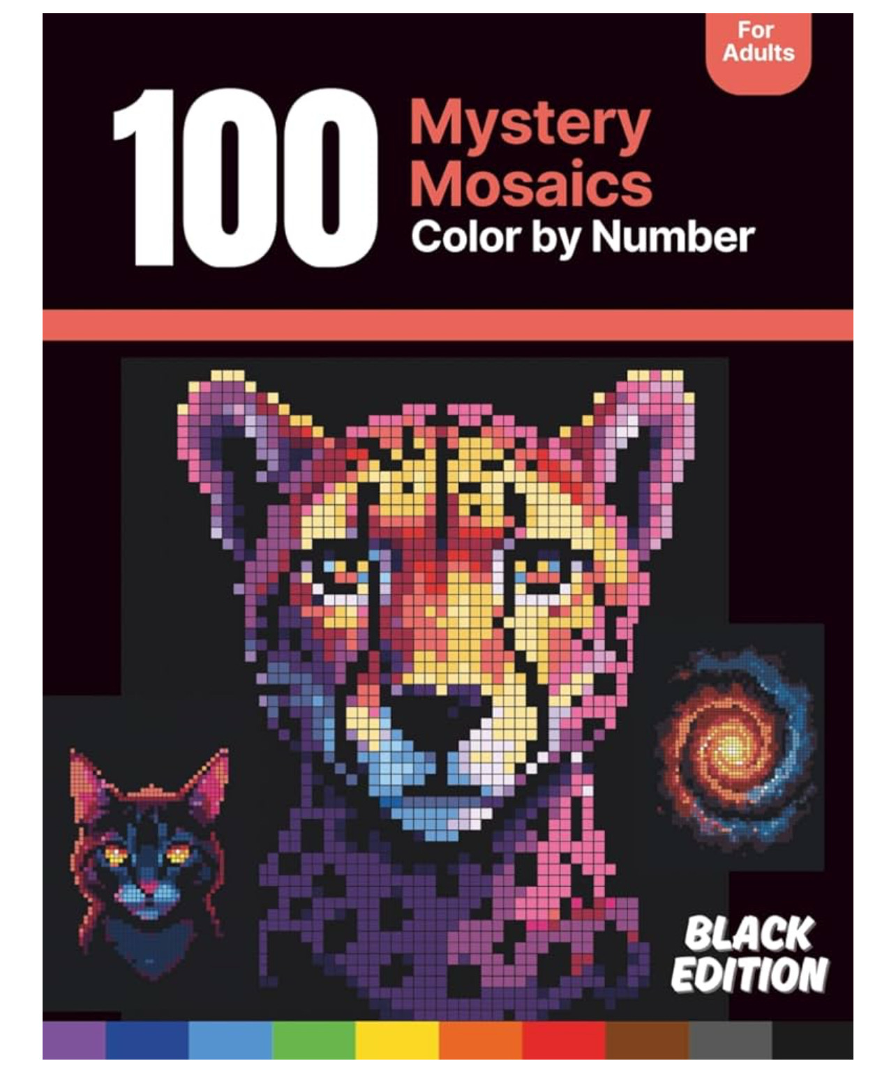 Libro de colorear Mystery | 100 mosaicos | Color by number