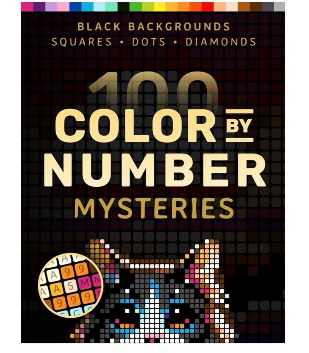 Libro de colorear Mystery | 100 dibujos | Color by number