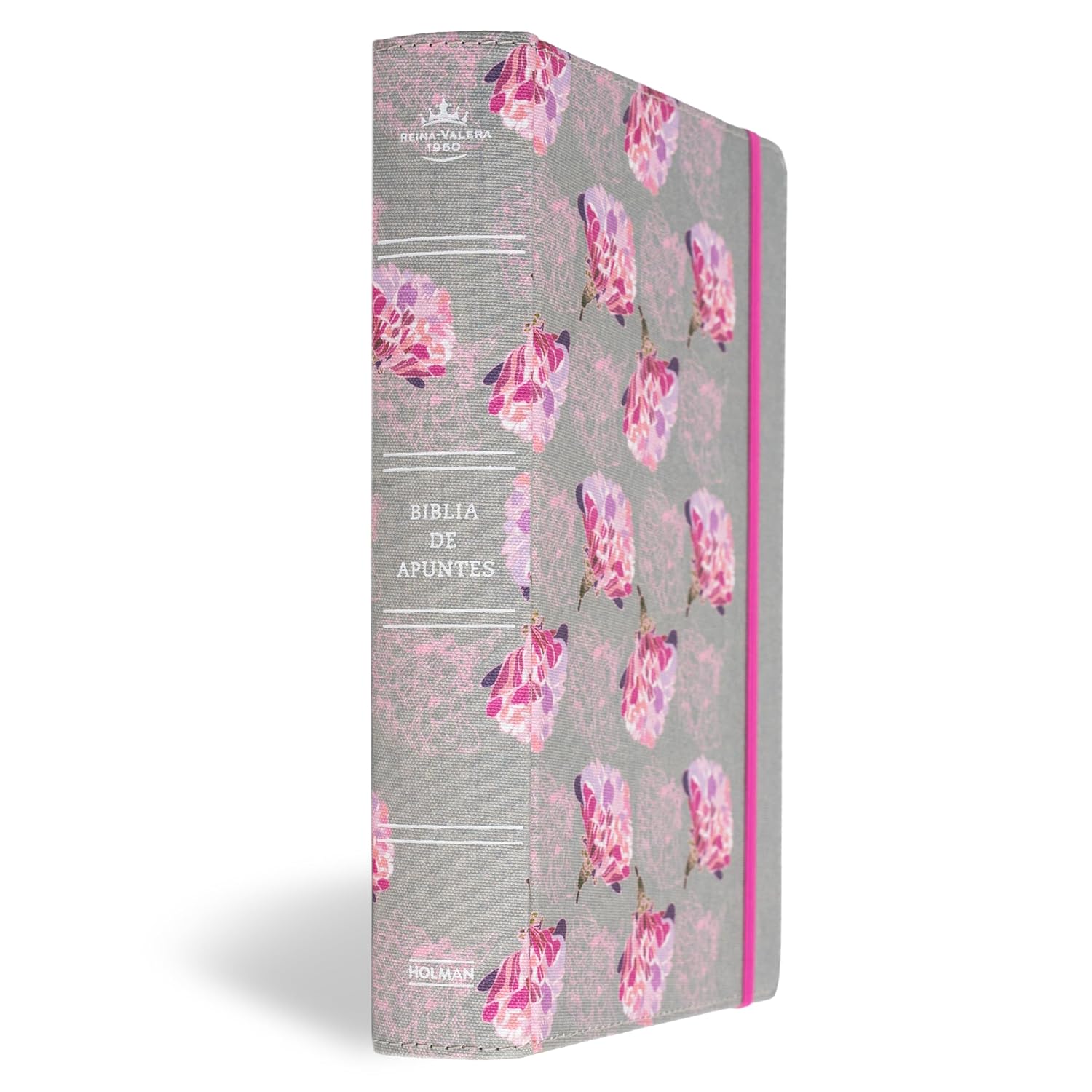 Biblia  de apuntes | gris y floreada | Reina Valera 1960
