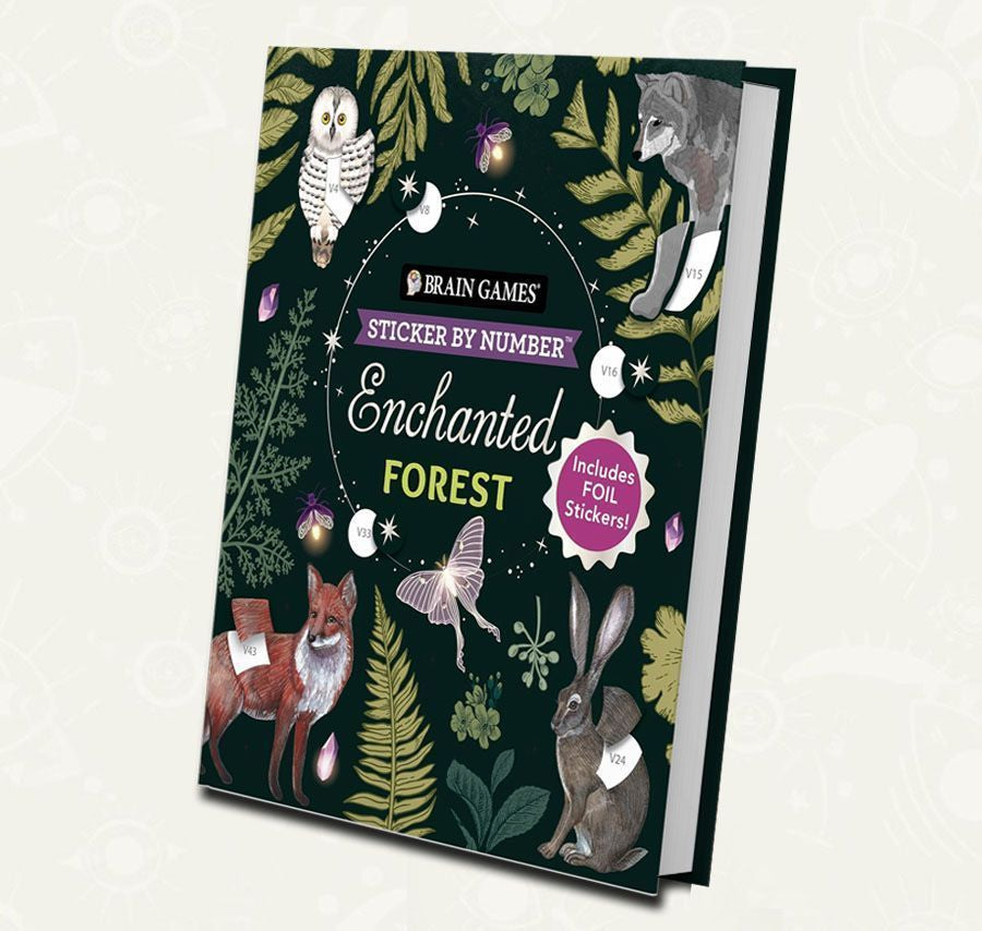 Brain Games - Sticker by number - Enchanted Forest