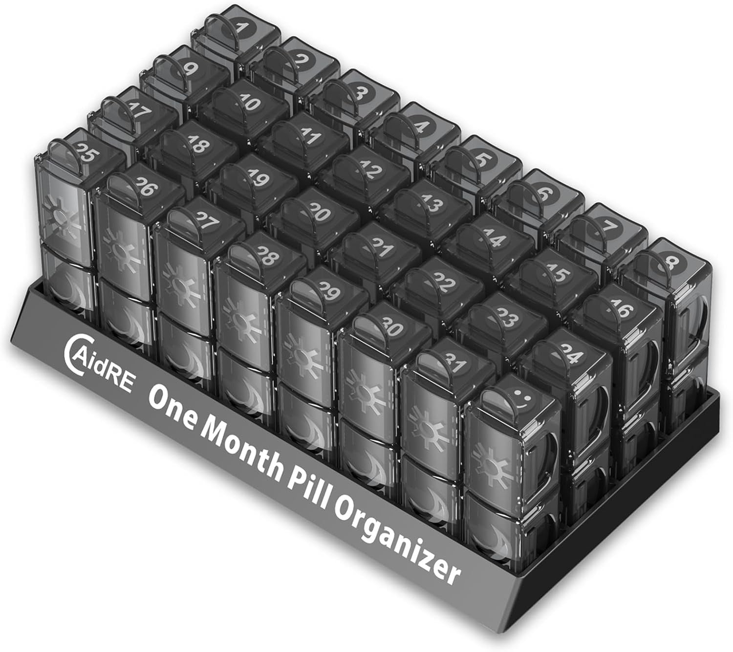 Pastillero Organizador Mensual | CAidRE  (AM/PM) | Negro