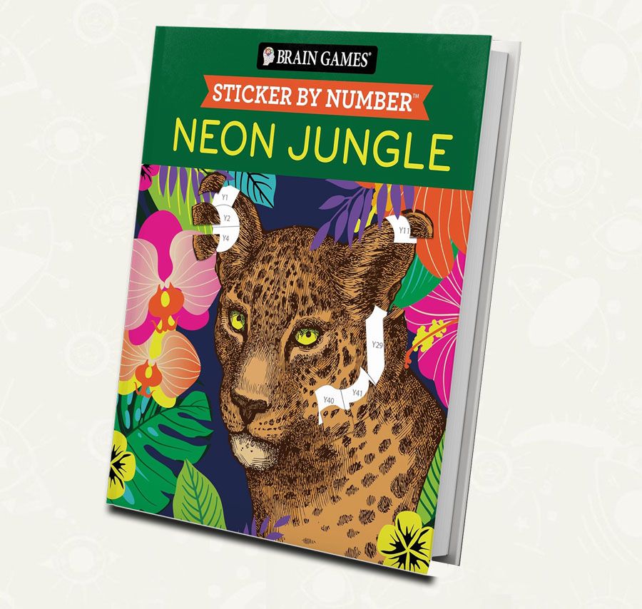 Brain Games - Sticker by number - Neon Jungle