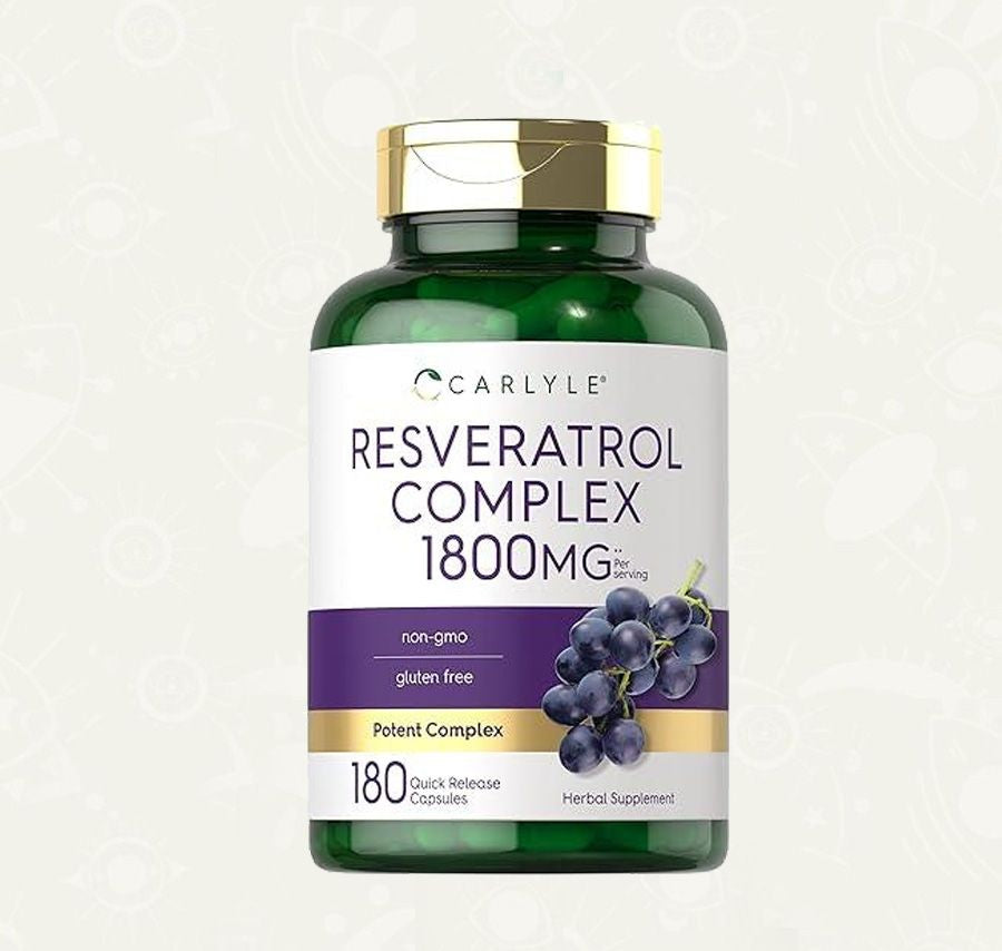 Resveratrol 1800 mg | Carlyle | 180 capsulas | Suplemento