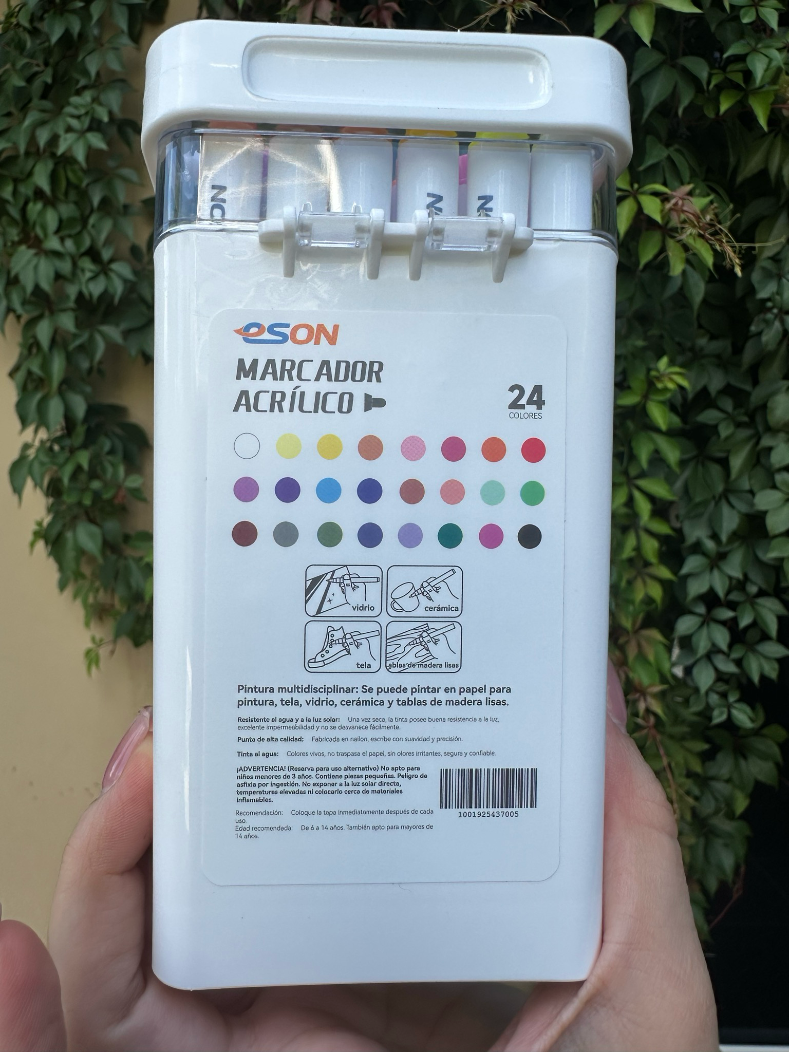 Marcadores acrílicos punta fina - 24 unidades