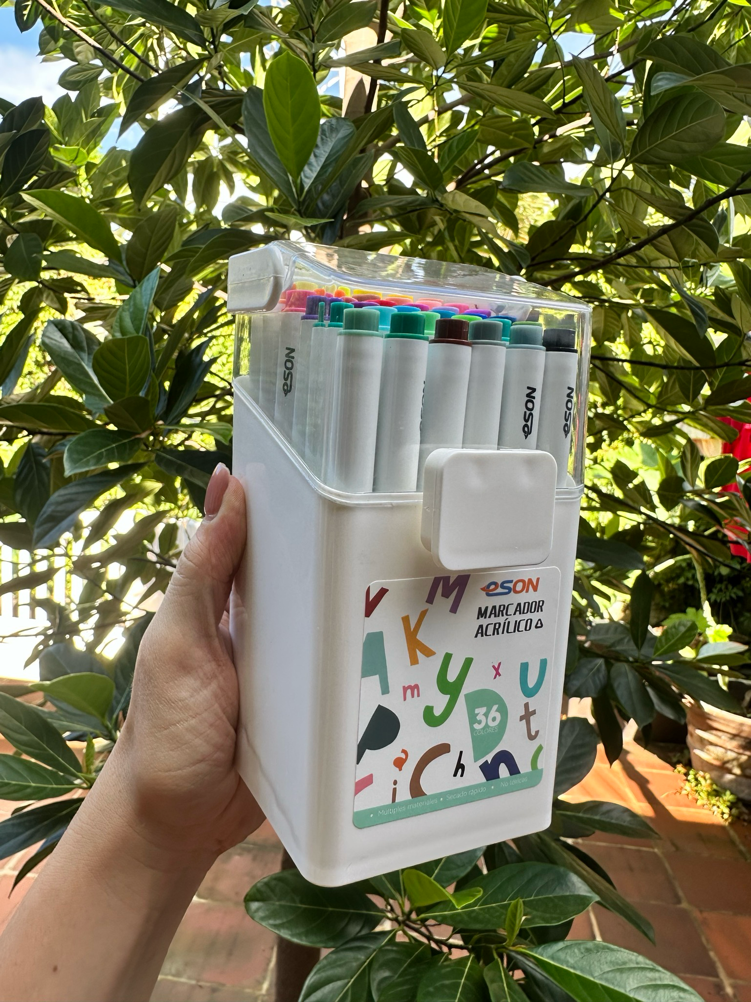 Marcadores acrílicos punta fina - 36 unidades