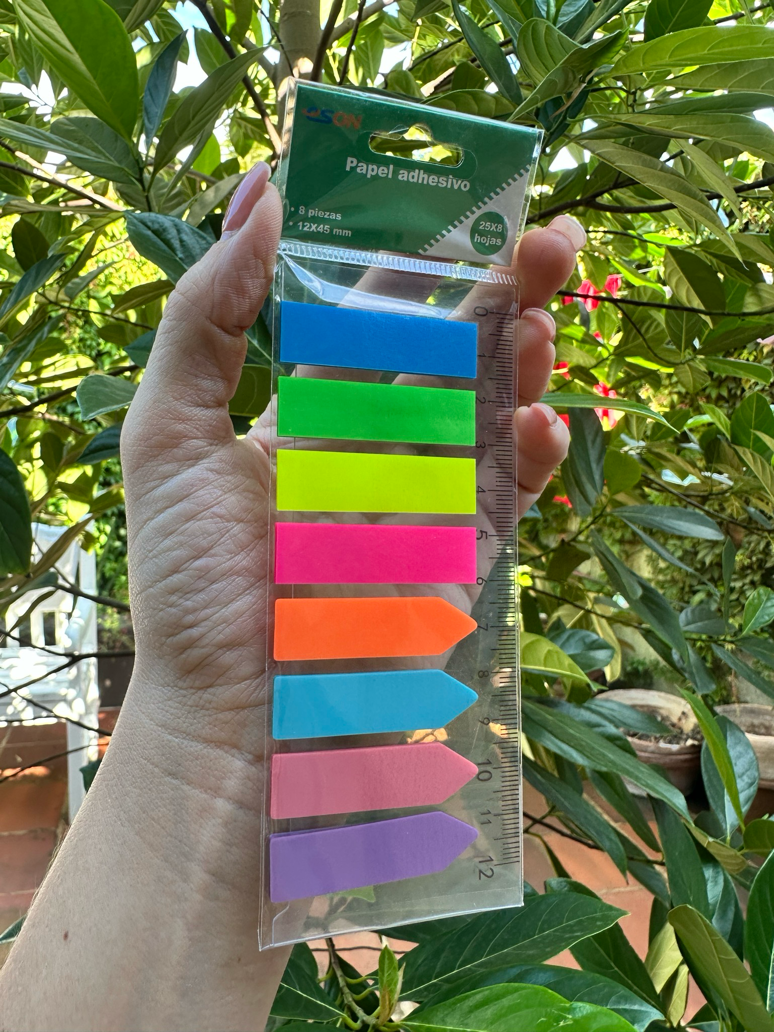 Notas adhesivas transparentes - 8 colores