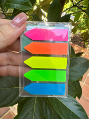 Notas adhesivas transparentes - 5 colores