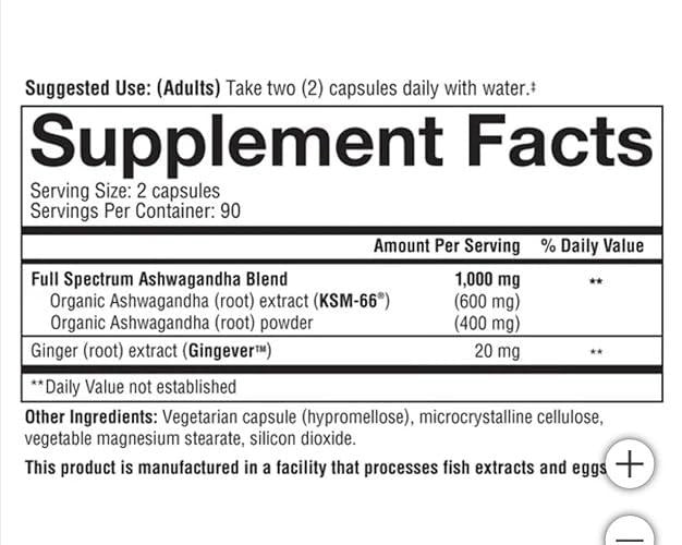 Ashwaganda 1000 mg | Youtheory | 180 capsulas / EUA