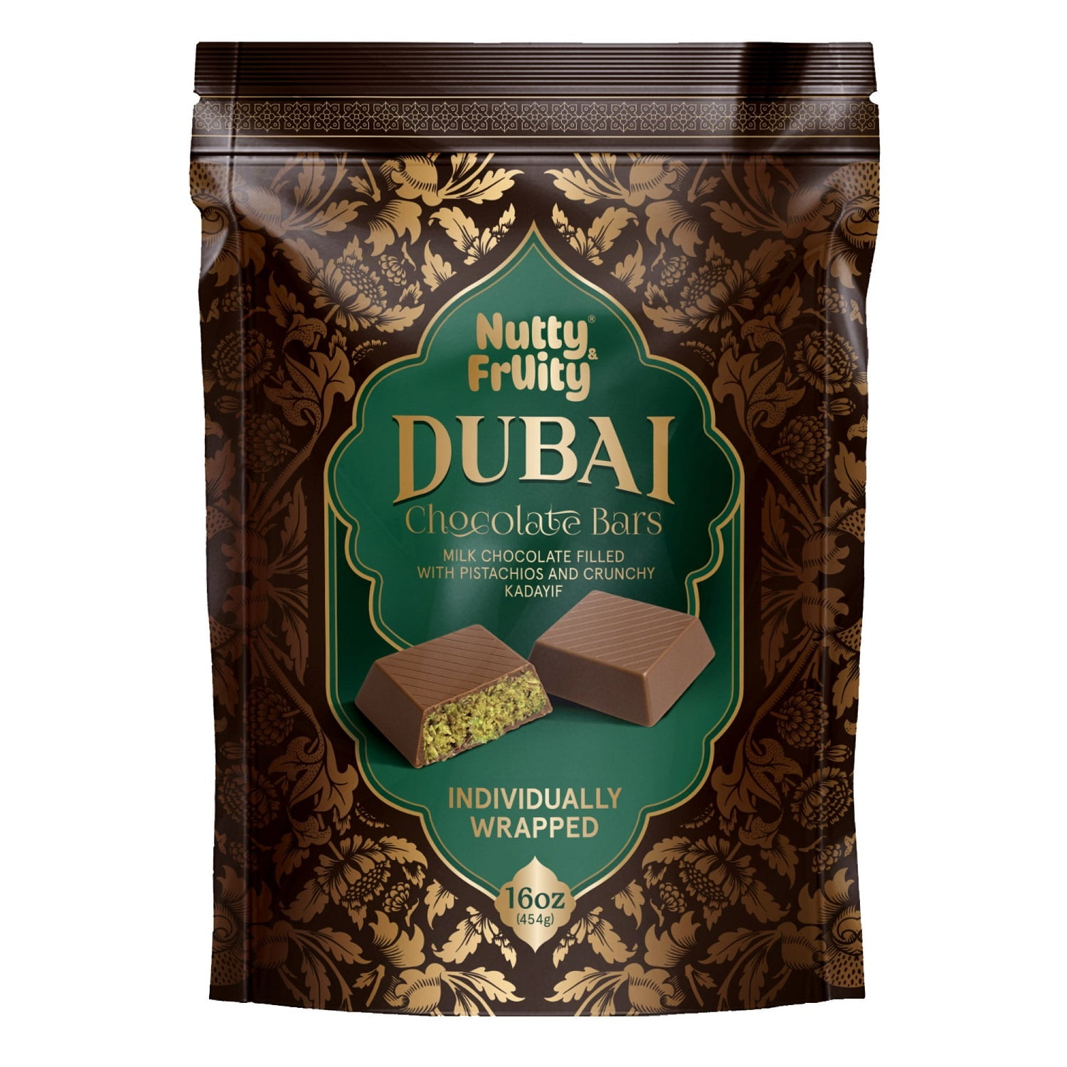 Chocolate Dubai  Relleno de Pistachos y Kadayf  16 Oz / EUA