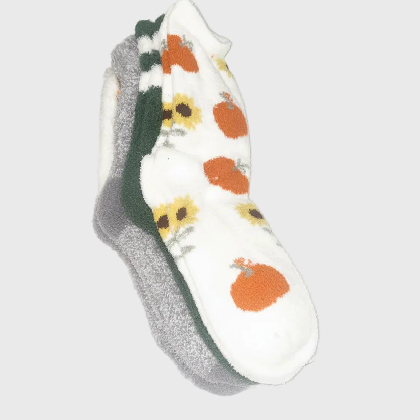 Calcetas Calabazas y Girasoles - Paquete de 4 pares