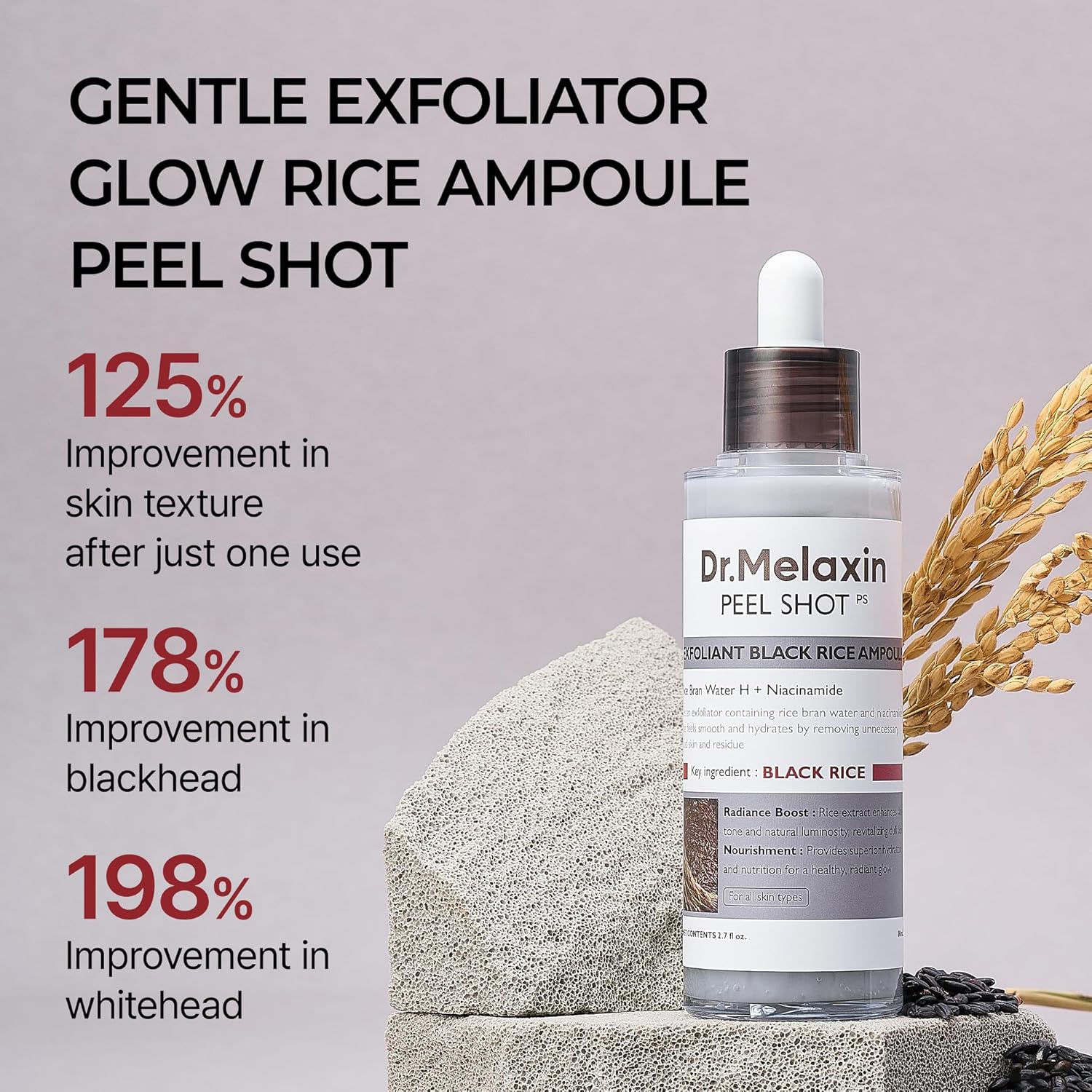 DR.MELAXIN | Serum Shot Glow Arroz Negro | Exfoliante | 80ml - top