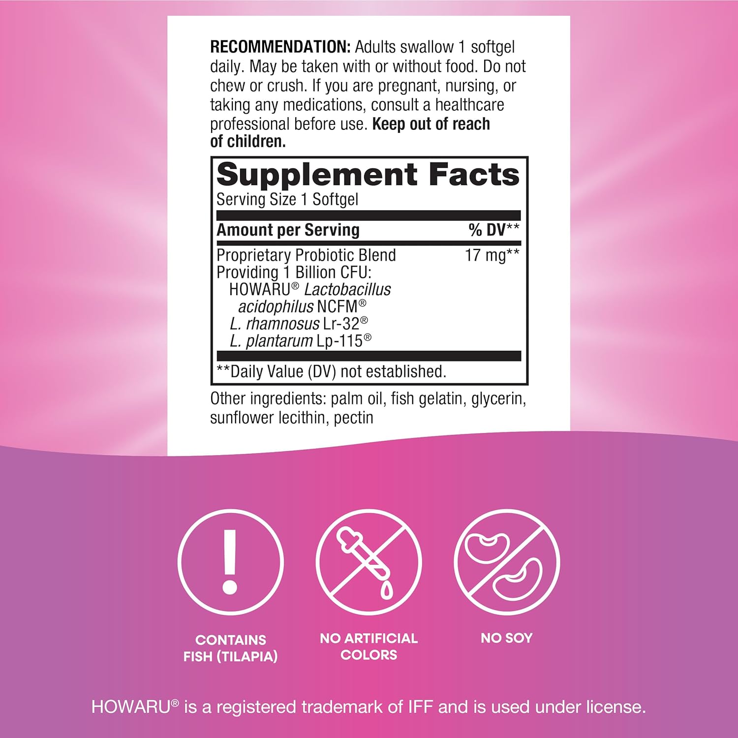 Nature's Way | Perlas Probioticas Femeninos | 1 Billon de Cultivos Vivos | 30 Capsulas Blandas | MF
