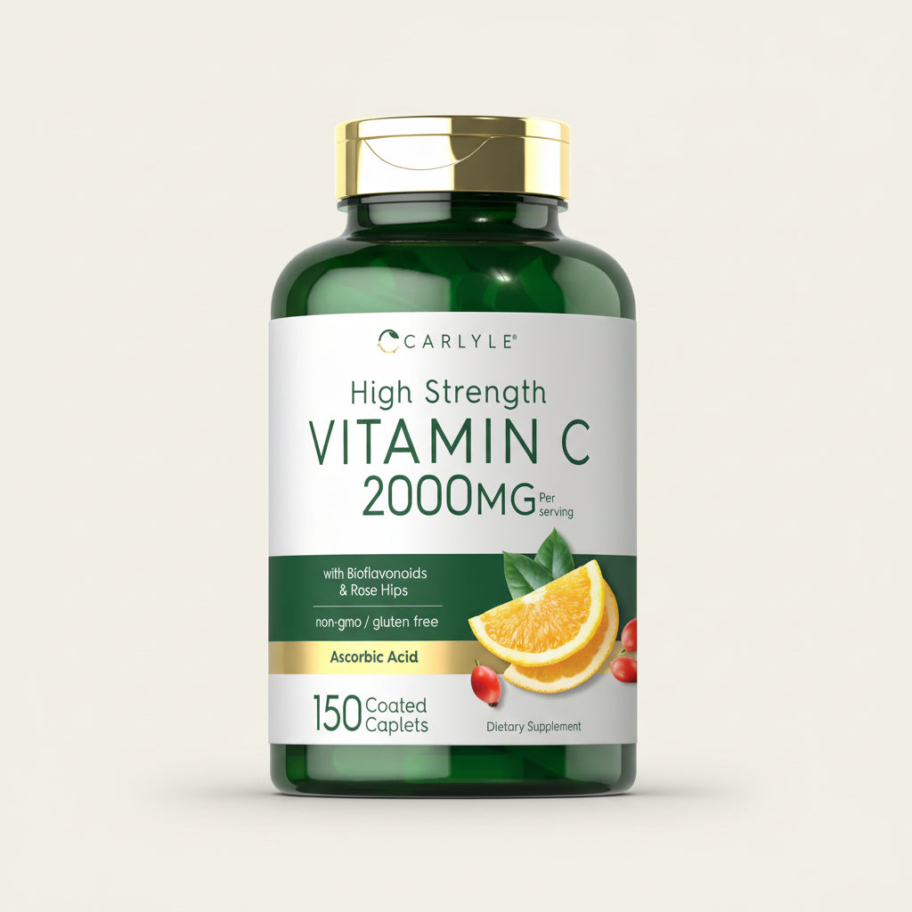 Carlyle| Vitamina C 2000mg | Con Fruto de Rosal Silvestre | 150 Capsulas