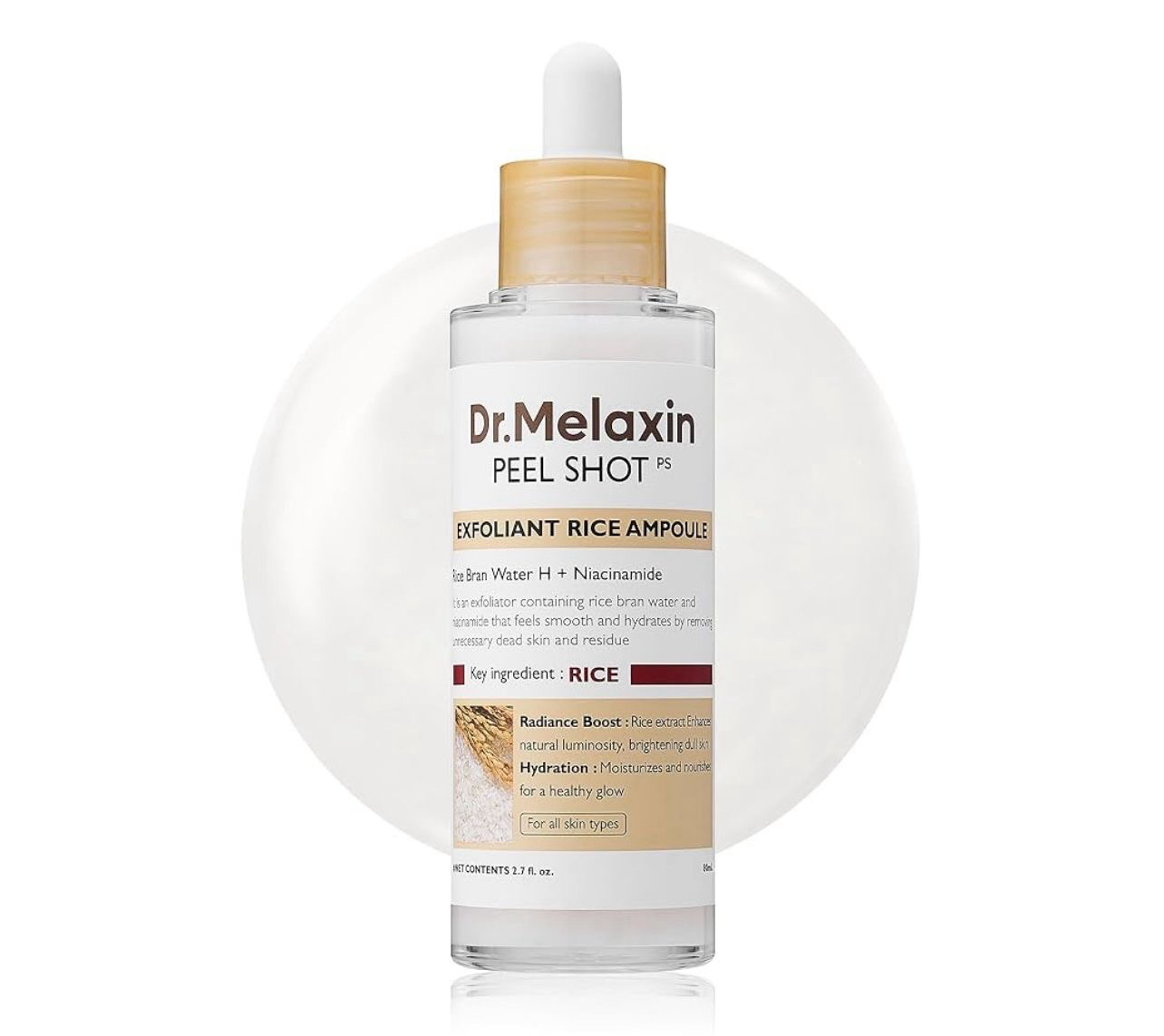 DR.MELAXIN | Serum Shot Glow Arroz y niacinamida | Exfoliante | 80ml - top