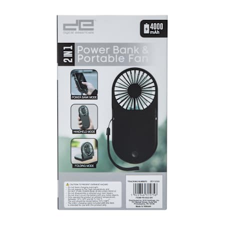 Power Banck18 y Ventilador Portátil 2 en 1 (4000mAh)