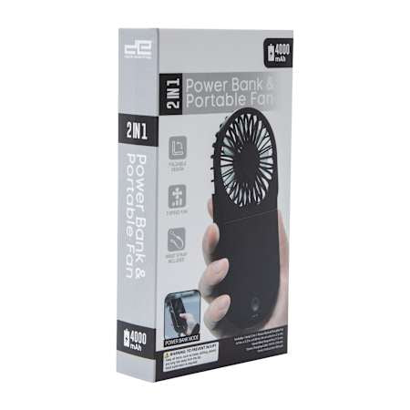 Power Banck18 y Ventilador Portátil 2 en 1 (4000mAh)