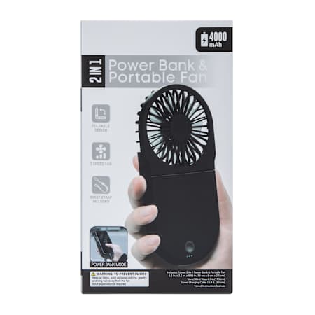 Power Banck18 y Ventilador Portátil 2 en 1 (4000mAh)