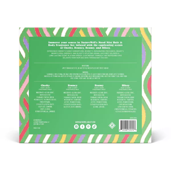 Naturewell | Set de Splash Corporales Mood Mist | 4 Piezas