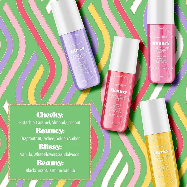 Naturewell | Set de Splash Corporales Mood Mist | 4 Piezas