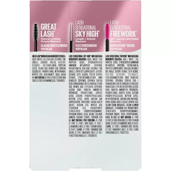 Maybelline | Set de Mini Máscaras de Pestañas | 3 Piezas