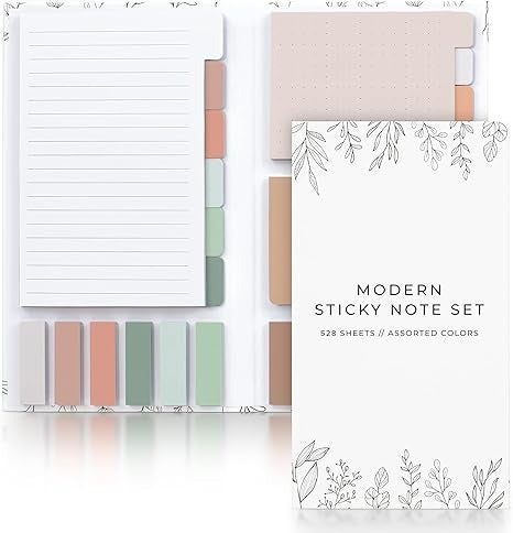 Notas Adhesivas de Colores Pastel | Paquete de 6 Pads