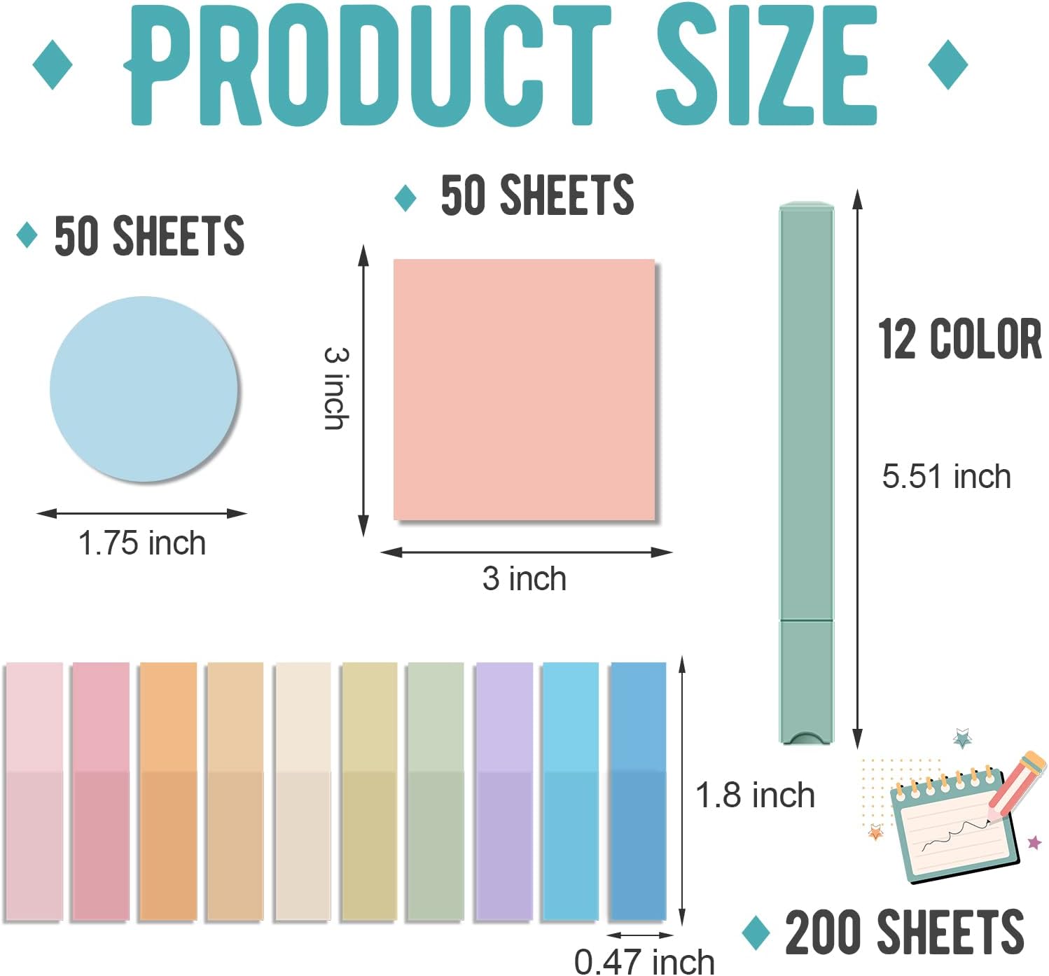 Set de Lectura  | Resaltadores y Notas Adhesivas