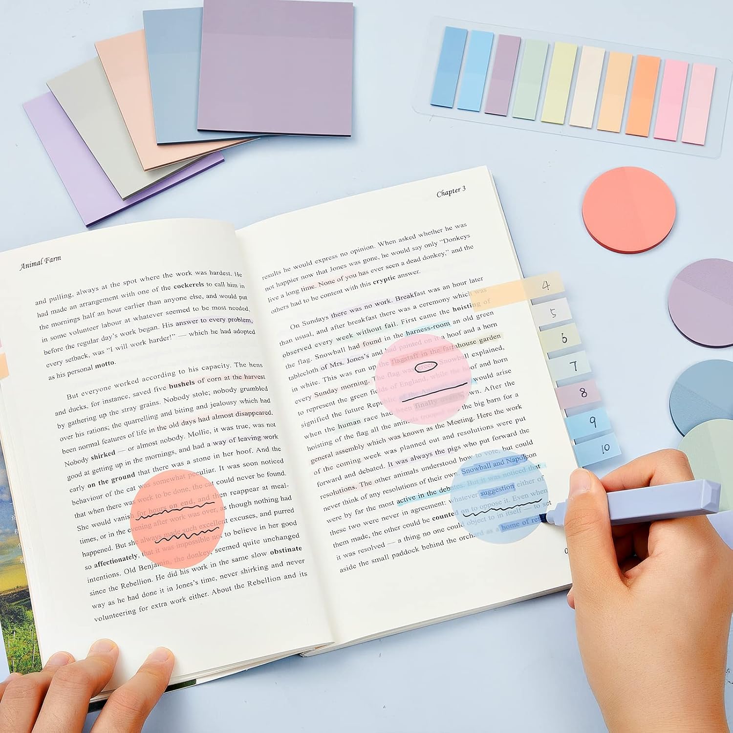 Set de Lectura  | Resaltadores y Notas Adhesivas