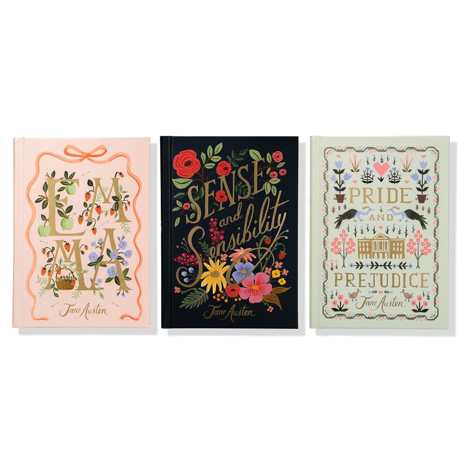 Set de Coleccion "Puffin in Bloom" de Jane Austen | 3 Clásicos Ilustrados ( Ingles )