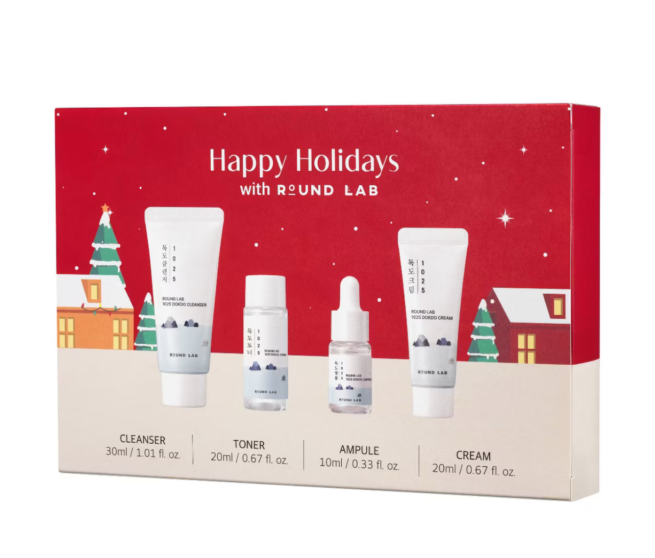 Set de regalo de viaje para el cuidado de la piel Round Lab 1025 | Dokdo