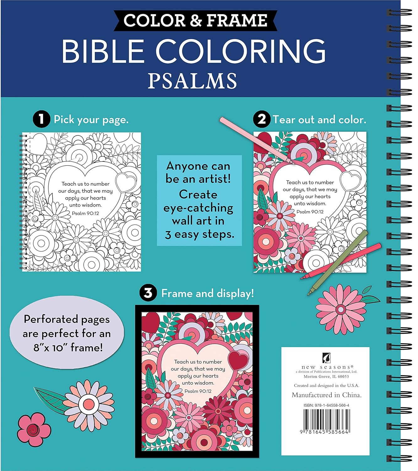 Color & Frame: Salmos | Libro para Colorear para Adultos