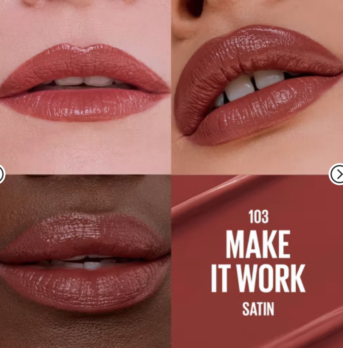 Lipstick con acido hialuronico | Brillante | Tono 103 | Maybelline