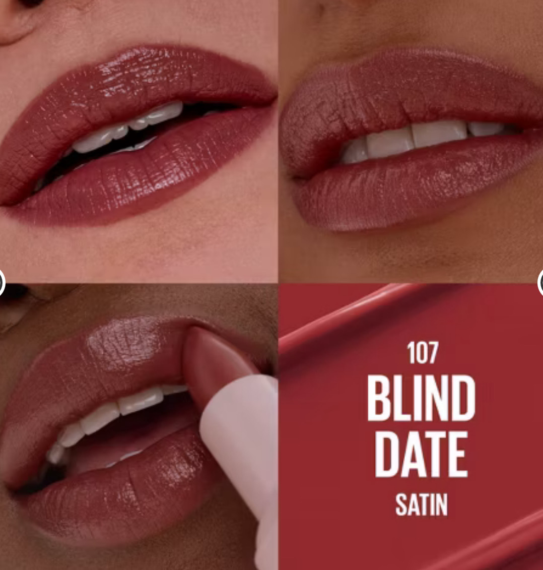 Lipstick con acido hialuronico | Brillante | Tono 107 | Maybelline