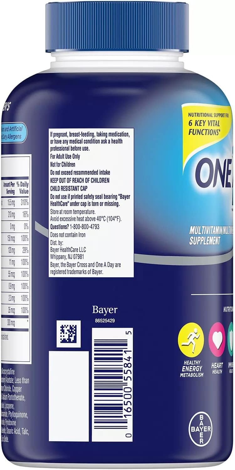 One A Day Men's Health Formula | Multivitamínico para Hombres | 300 Tabletas