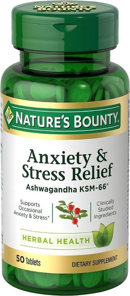 Suplemento para el alivio de la Ansiedad y Anti Estres | 50 capsulas | Nature's Bounty