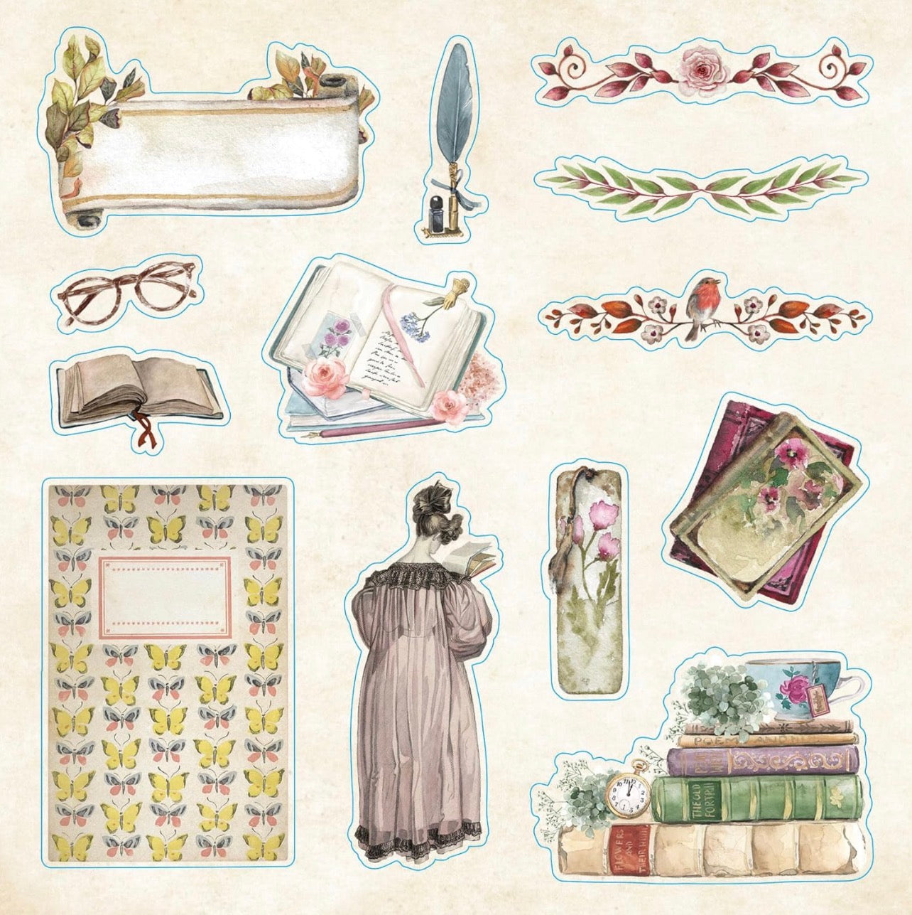 Libro de Stickers | Elementos literarios