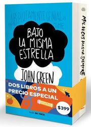 Portada del libro PAQUETE JOHN GREEN (BAJO LA MISMA ESTRELLA, MIL VESES HASTA SIEMPRE) - Compralo en ByAnaCeci.com