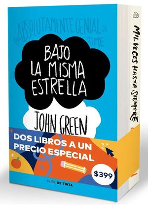 Portada del libro PAQUETE JOHN GREEN (BAJO LA MISMA ESTRELLA, MIL VESES HASTA SIEMPRE) - Compralo en ByAnaCeci.com