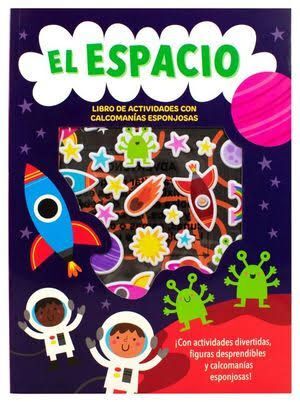 Portada del libro CALCOMANIAS ESPONJOSAS: EL ESPACIO - Compralo en ByAnaCeci.com