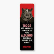 Portada del libro MARCAPAGINAS :TODOS LOS ANIMALES SON IGUALES - Compralo en ByAnaCeci.com