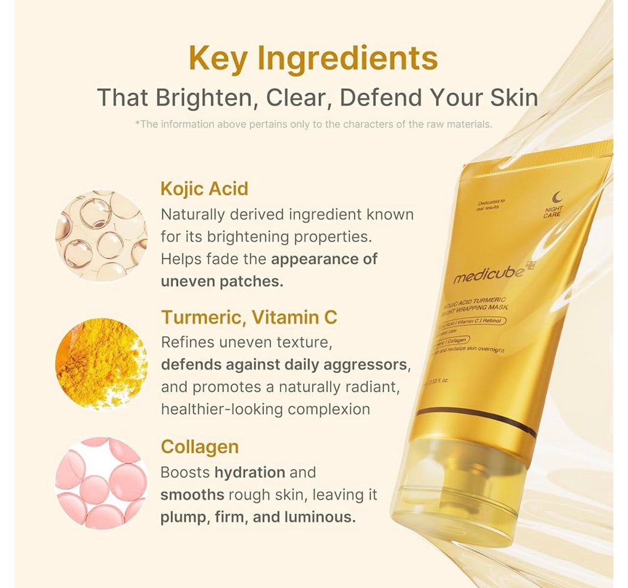 Mascarilla nocturna de Vitamina C + Acido Kojico y Curcuma | Medicube