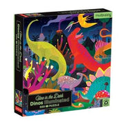 Portada del libro DINOSAURS ILLUMINATED 500 PIECE GLOW IN THE DARK FAMILY PUZZLE - Compralo en ByAnaCeci.com