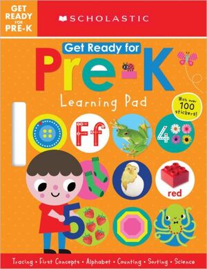 Portada del libro GET READY FOR PRE-K LEARNING PAD: SCHOLASTIC EARLY LEARNERS (LEARNING PAD) - Compralo en ByAnaCeci.com