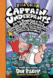 Portada del libro CAPTAIN UNDERPANTS AND THE INVASION OF THE INCREDIBLY NAUGHTY CAFETERIA LADIES FROM OUTER SPACE: COLOR EDITION (CAPTAIN UNDERPANTS #3) - Compralo en ByAnaCeci.com