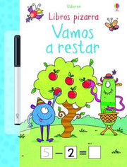 Portada del libro VAMOS A RESTAR LIBRO PIZARRA - Compralo en ByAnaCeci.com