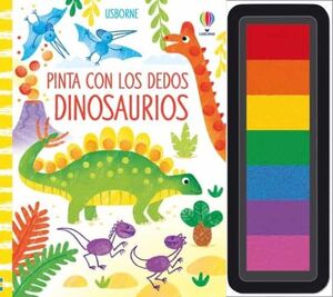 Portada del libro DINOSAURIOS: PINTA CON LOS DEDOS - Compralo en ByAnaCeci.com
