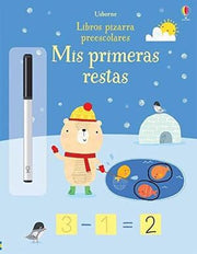 Portada del libro MIS PRIMERAS RESTAS- LIBRO PIZARRA - Compralo en ByAnaCeci.com