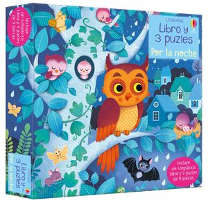 Portada del libro POR LA NOCHE: LIBRO Y 3 PUZZLES - Compralo en ByAnaCeci.com