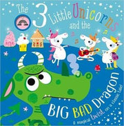 Portada del libro THREE LITTLE UNICORNS AND THE BIG, BAD DRAGON - Compralo en ByAnaCeci.com