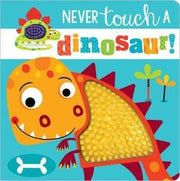 Portada del libro NEVER TOUCH A DINOSAUR - Compralo en ByAnaCeci.com