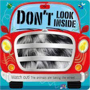 Portada del libro DON'T LOOK INSIDE (THE ANIMALS ARE TAKING THE WHEEL) - Compralo en ByAnaCeci.com